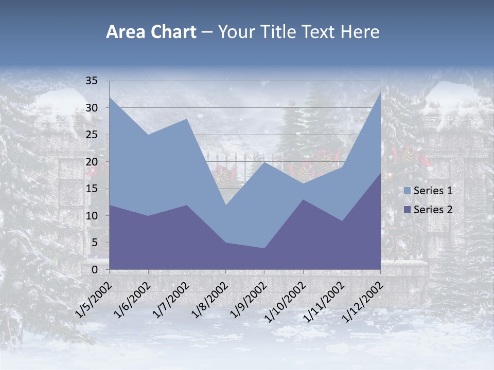A Gate With Christmas Decorations On It In The Snow PowerPoint Template