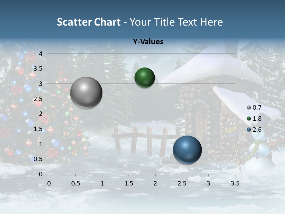 A Christmas Powerpoint Presentation With A Snowy Scene And A Christmas Tree PowerPoint Template