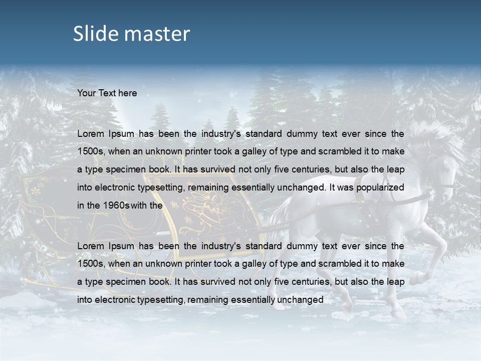 Retro Ilustracja Las PowerPoint Template