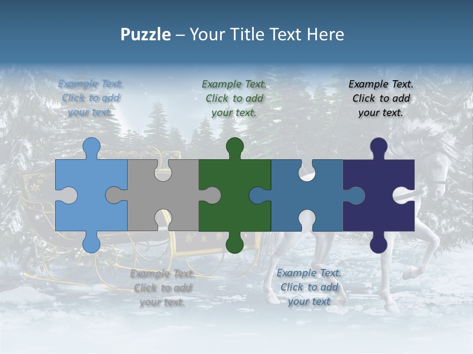 Retro Ilustracja Las PowerPoint Template