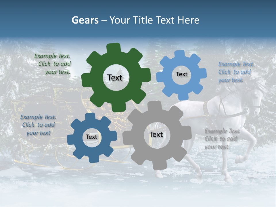 Retro Ilustracja Las PowerPoint Template