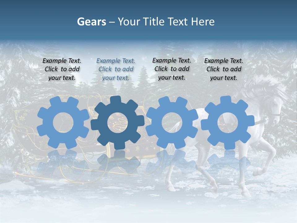 Retro Ilustracja Las PowerPoint Template