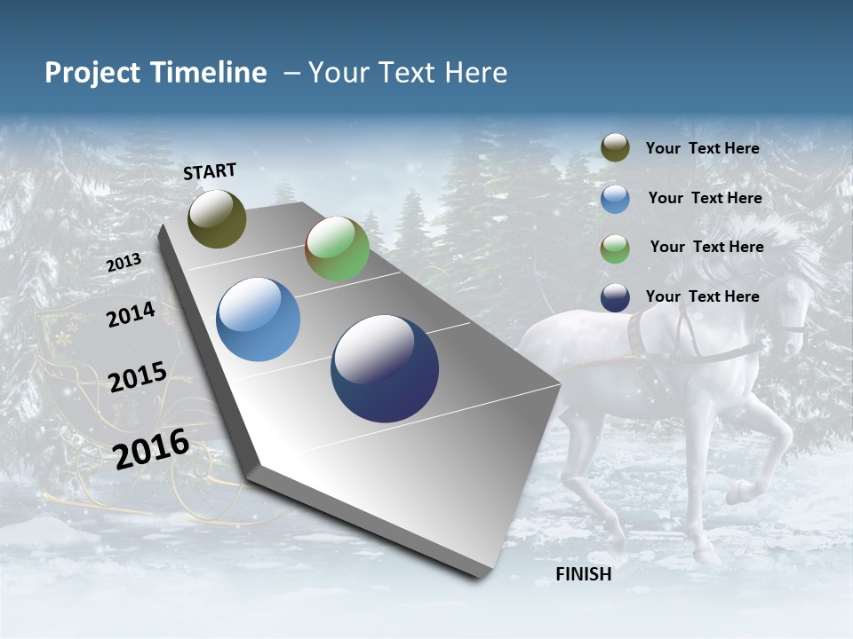 Retro Ilustracja Las PowerPoint Template