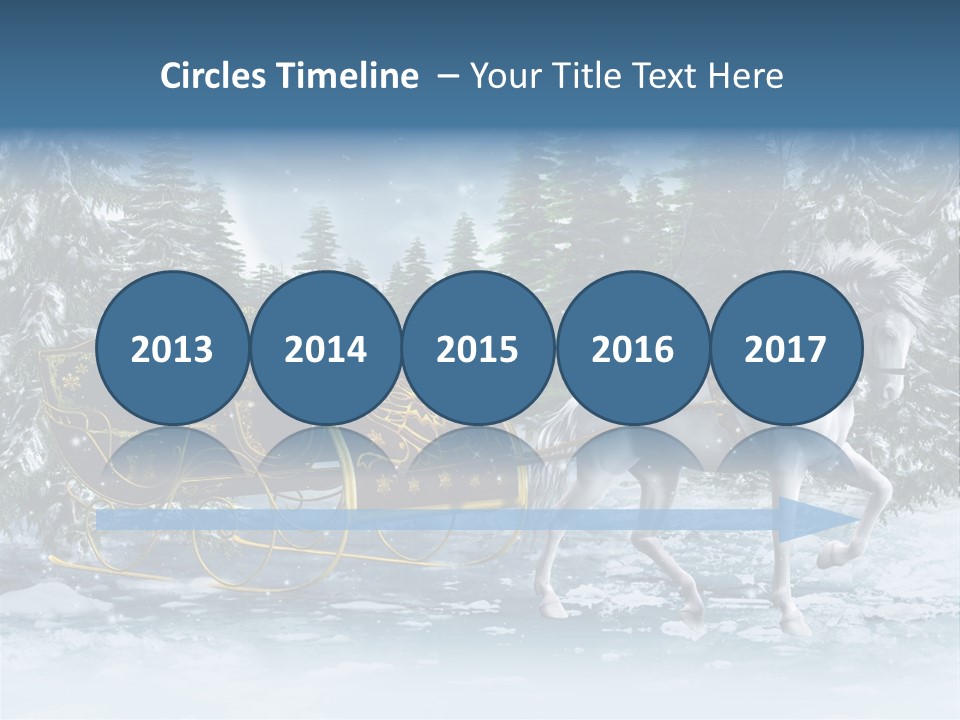 Retro Ilustracja Las PowerPoint Template