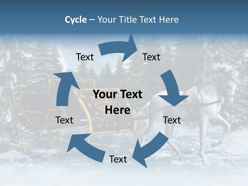 Retro Ilustracja Las PowerPoint Template