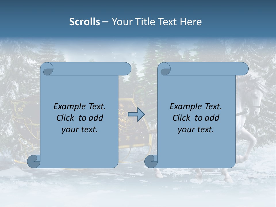 Retro Ilustracja Las PowerPoint Template