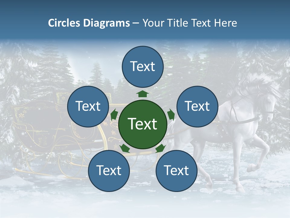 Retro Ilustracja Las PowerPoint Template