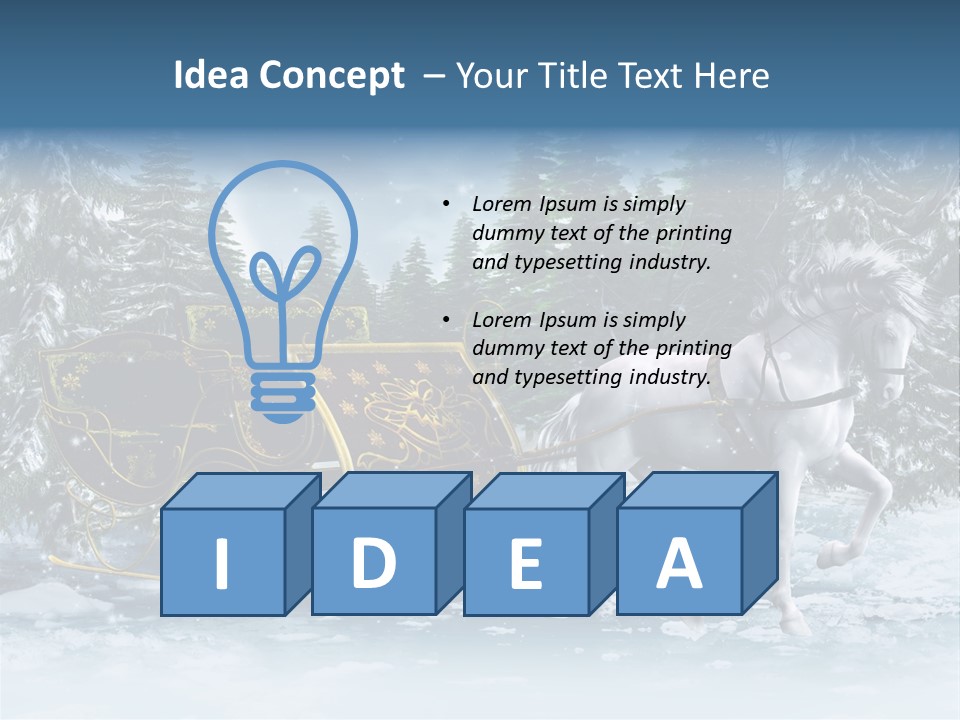 Retro Ilustracja Las PowerPoint Template