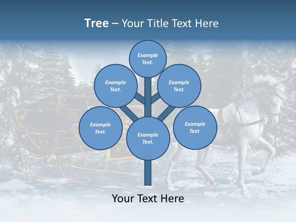 Retro Ilustracja Las PowerPoint Template