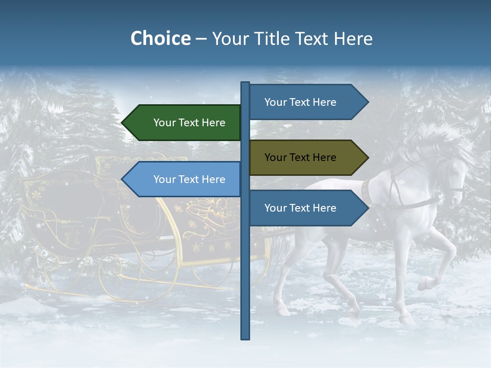 Retro Ilustracja Las PowerPoint Template