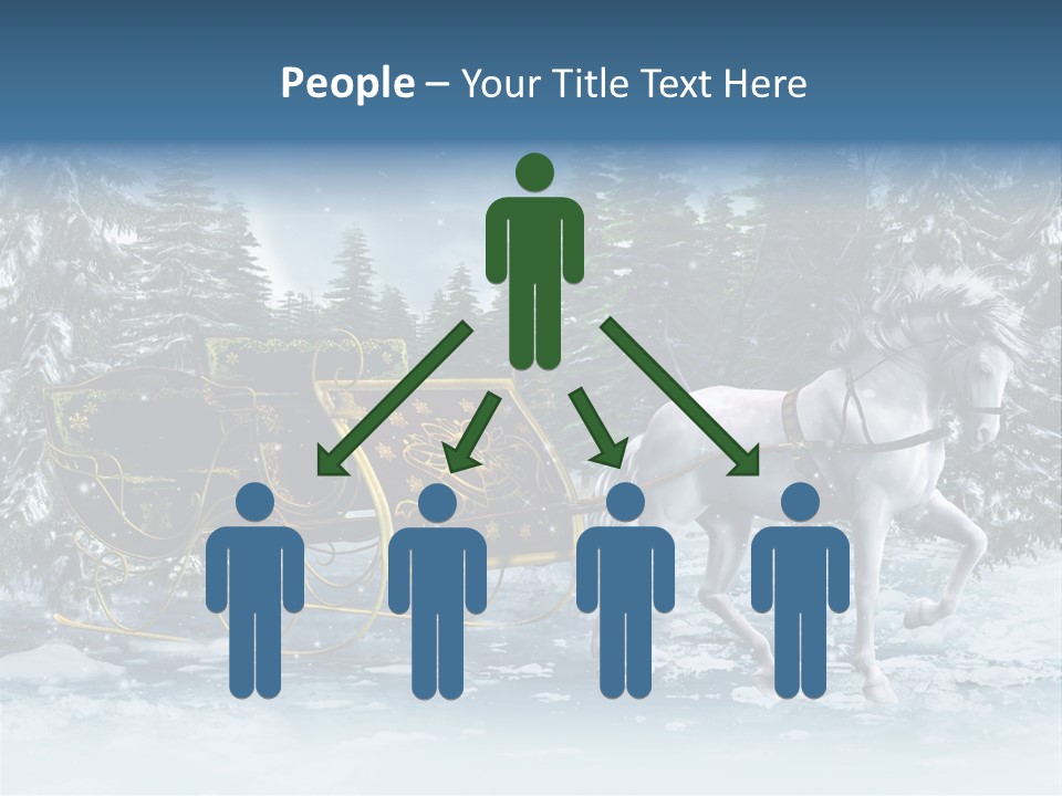 Retro Ilustracja Las PowerPoint Template