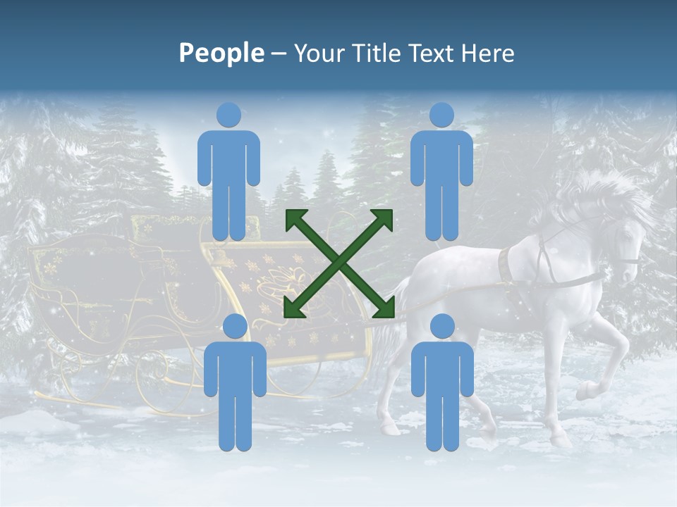 Retro Ilustracja Las PowerPoint Template