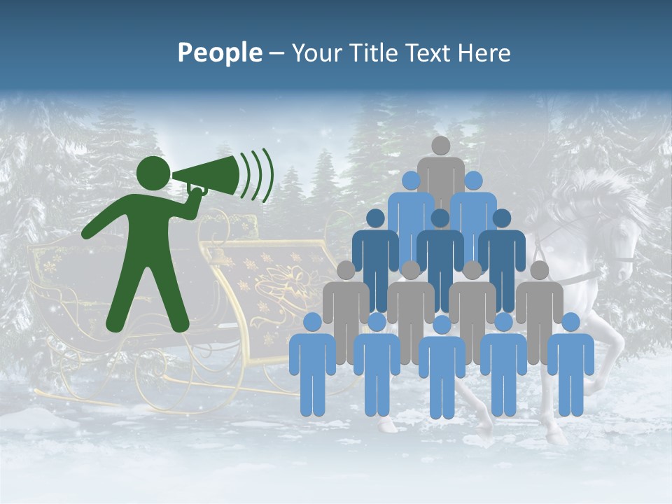 Retro Ilustracja Las PowerPoint Template