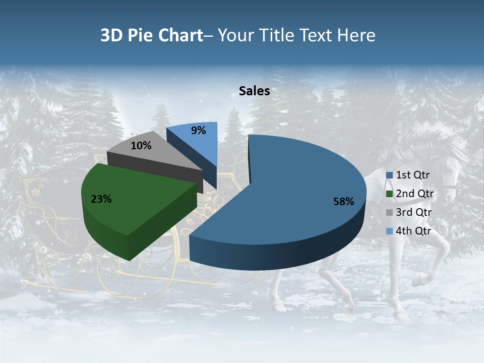 Retro Ilustracja Las PowerPoint Template