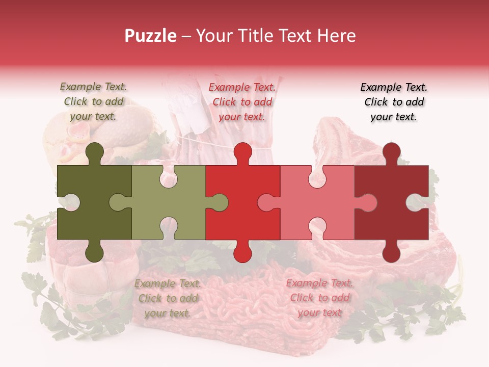 Burgers Skewers Black PowerPoint Template