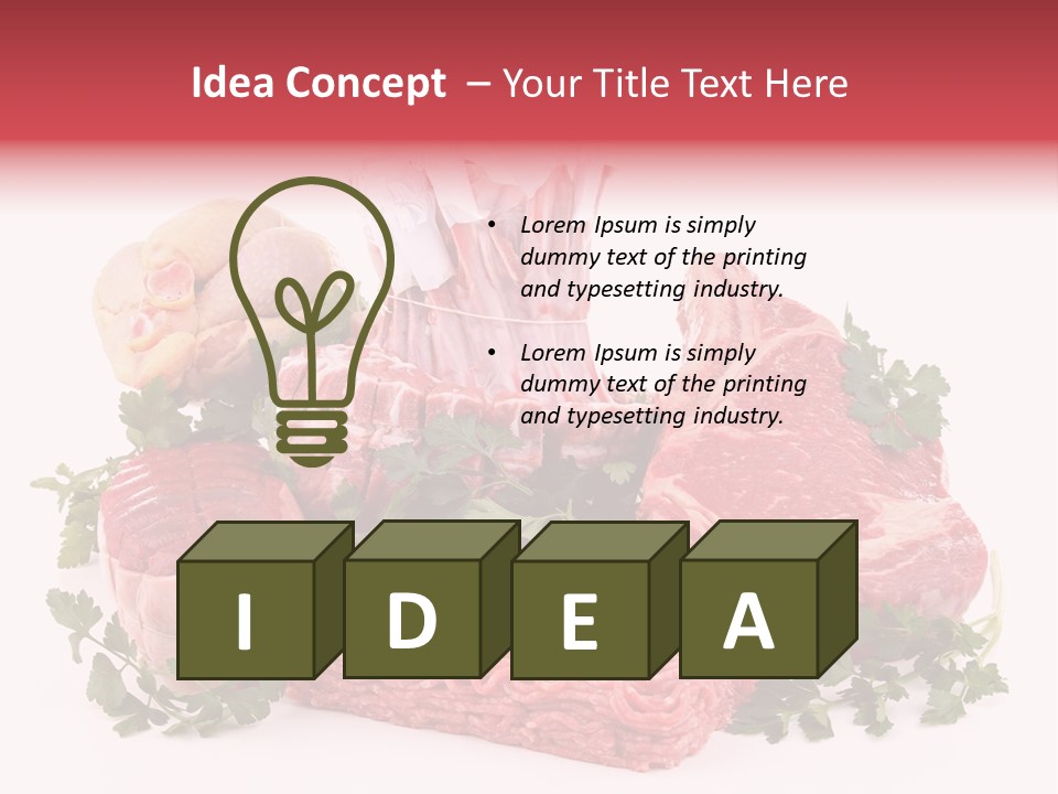 Burgers Skewers Black PowerPoint Template