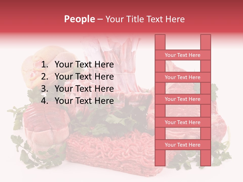 Burgers Skewers Black PowerPoint Template