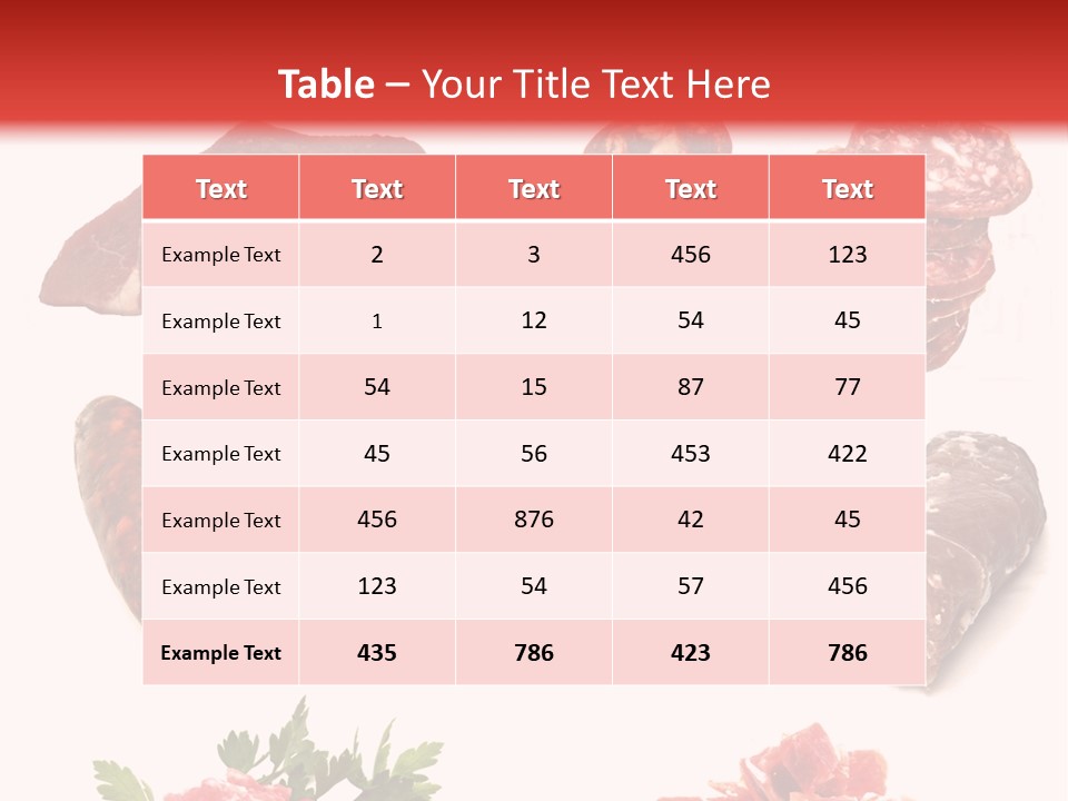 Vegetable Outside Meal PowerPoint Template