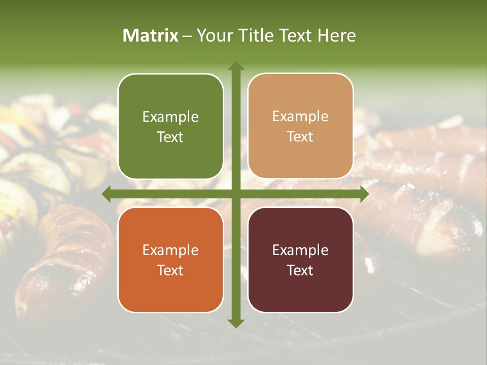 Burgers Skewers Black PowerPoint Template