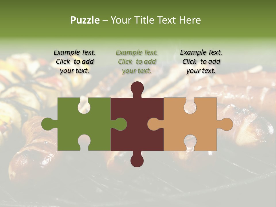 Burgers Skewers Black PowerPoint Template