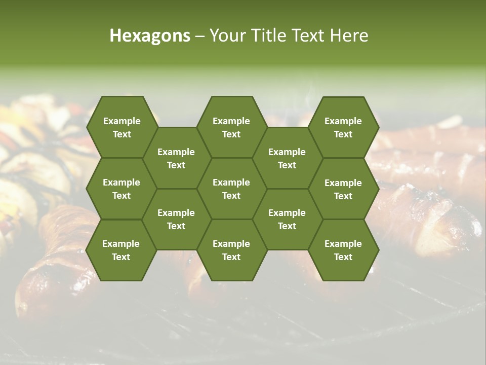 Burgers Skewers Black PowerPoint Template