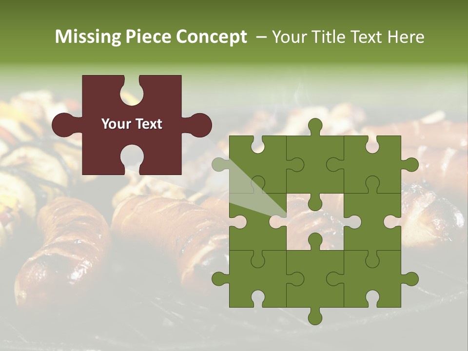 Burgers Skewers Black PowerPoint Template