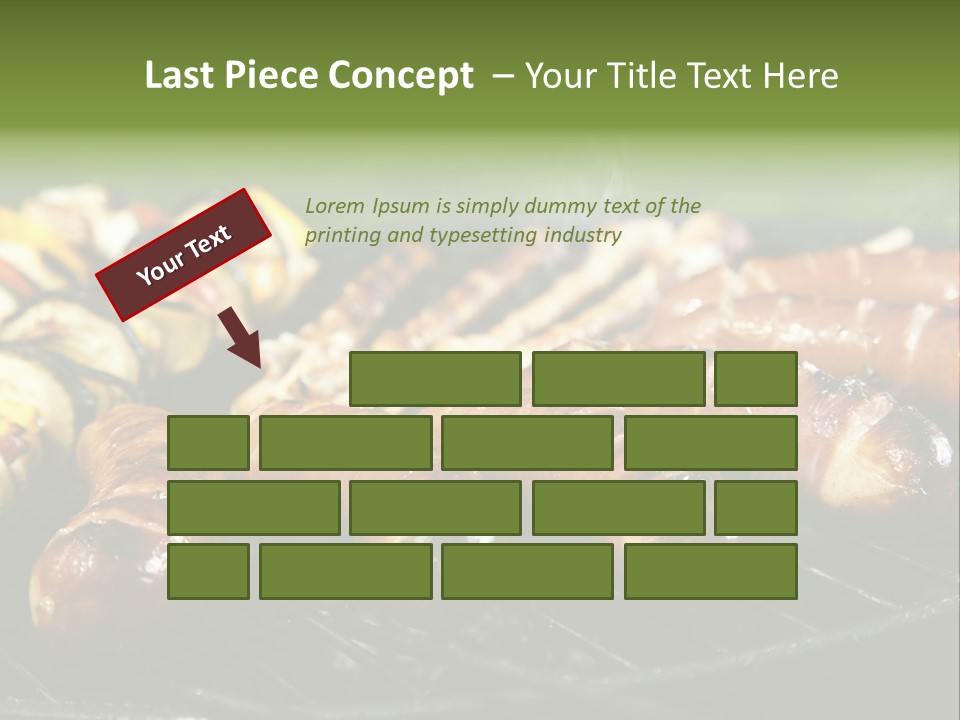 Burgers Skewers Black PowerPoint Template