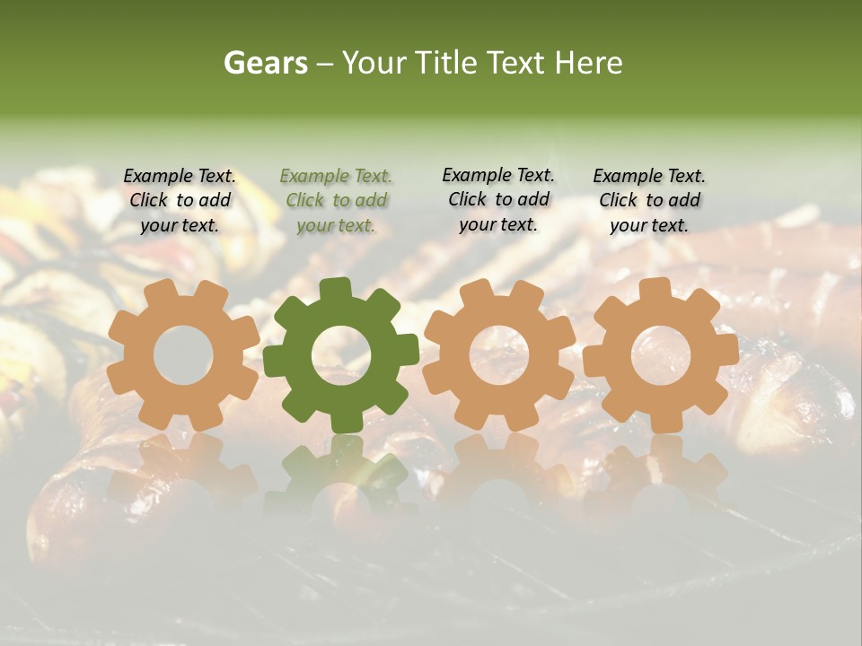 Burgers Skewers Black PowerPoint Template