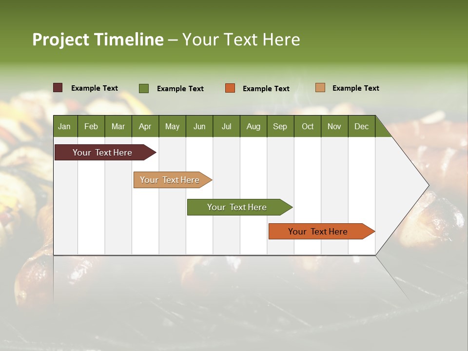 Burgers Skewers Black PowerPoint Template