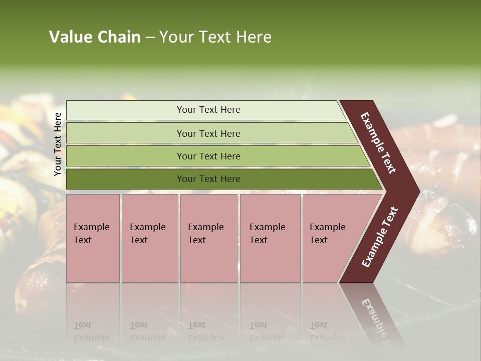 Burgers Skewers Black PowerPoint Template