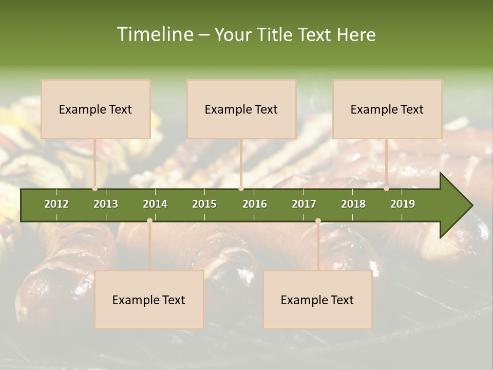 Burgers Skewers Black PowerPoint Template