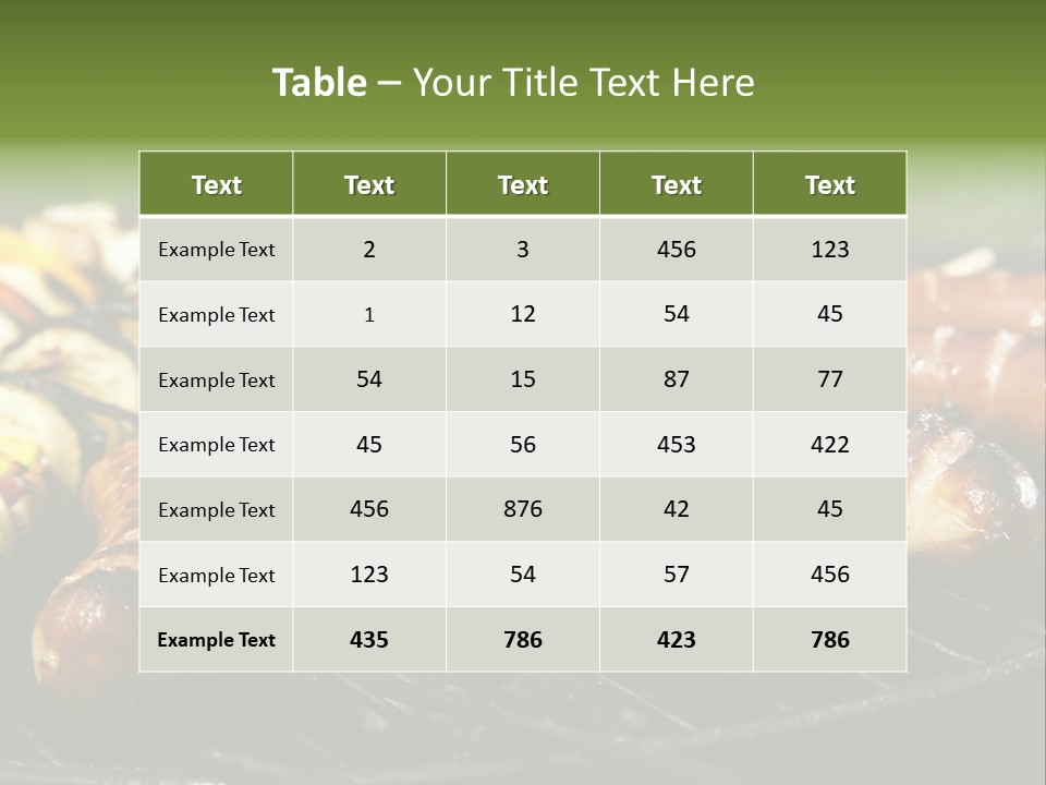 Burgers Skewers Black PowerPoint Template