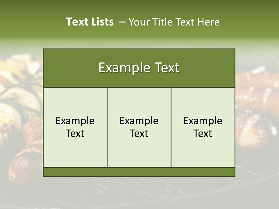 Burgers Skewers Black PowerPoint Template