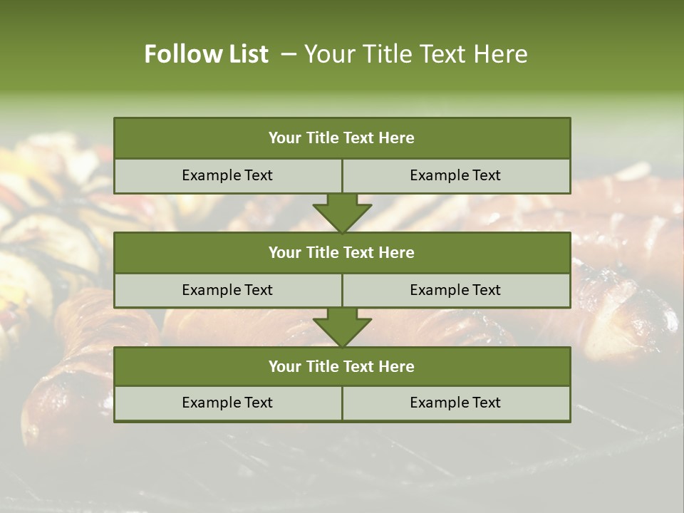 Burgers Skewers Black PowerPoint Template