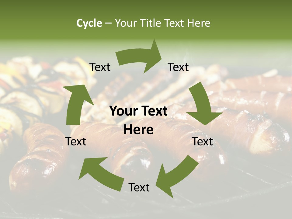 Burgers Skewers Black PowerPoint Template