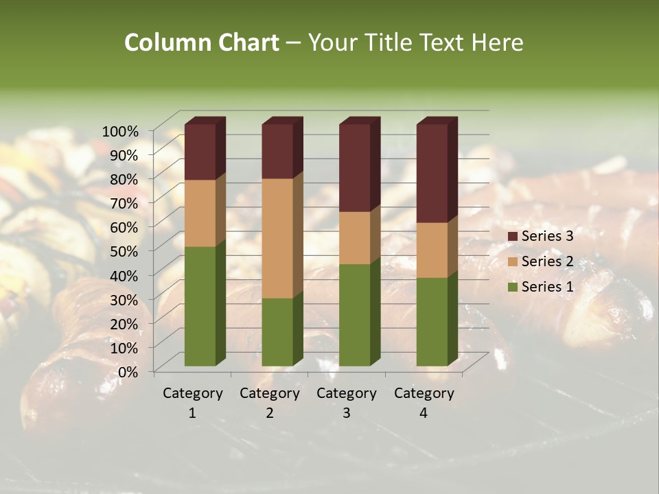 Burgers Skewers Black PowerPoint Template