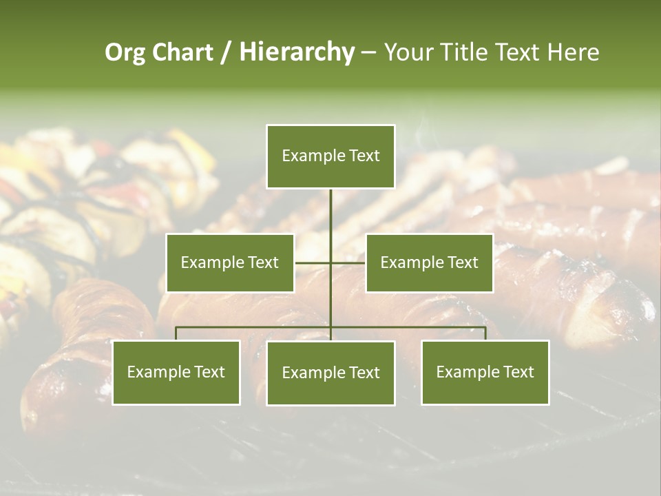 Burgers Skewers Black PowerPoint Template