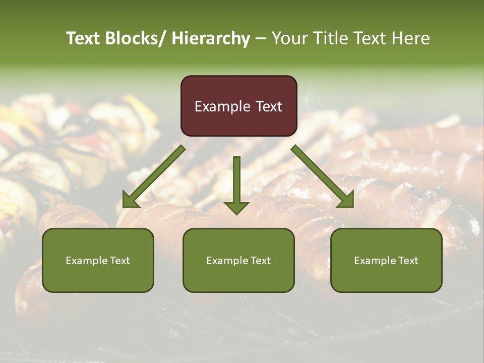 Burgers Skewers Black PowerPoint Template