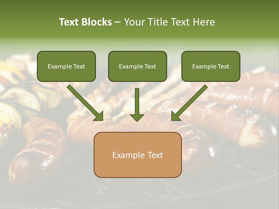 Burgers Skewers Black PowerPoint Template