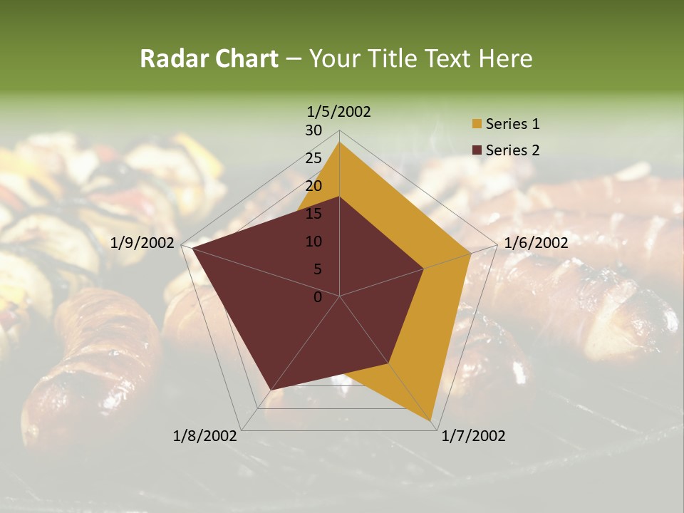Burgers Skewers Black PowerPoint Template