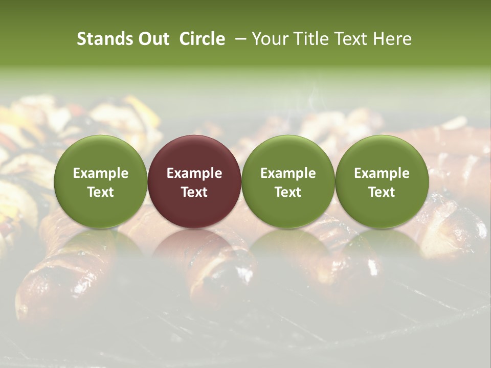 Burgers Skewers Black PowerPoint Template