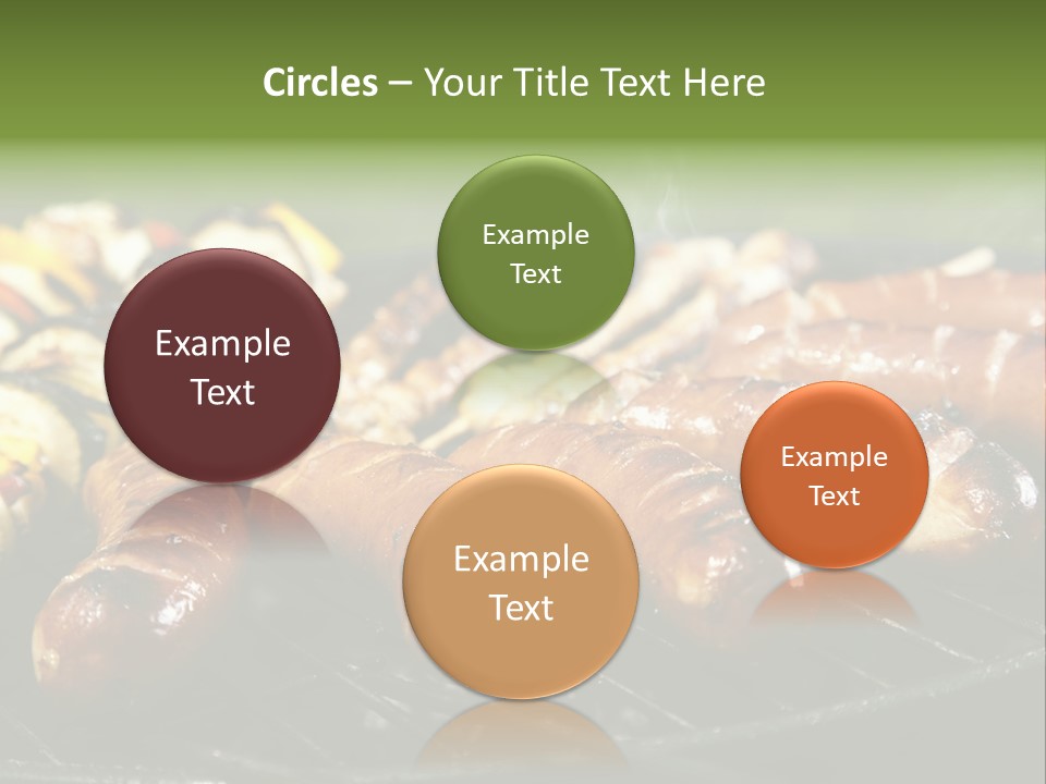 Burgers Skewers Black PowerPoint Template