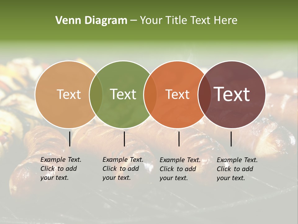 Burgers Skewers Black PowerPoint Template