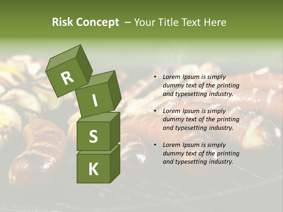 Burgers Skewers Black PowerPoint Template