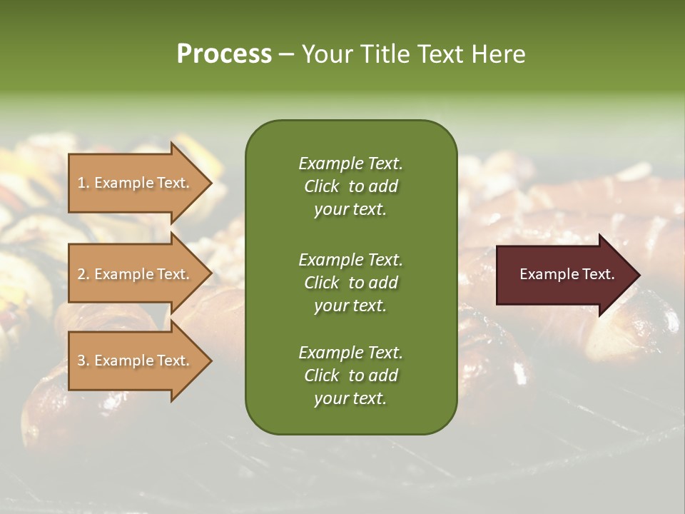 Burgers Skewers Black PowerPoint Template