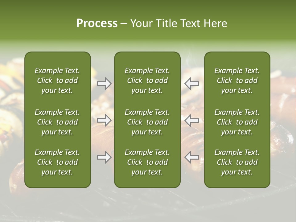 Burgers Skewers Black PowerPoint Template