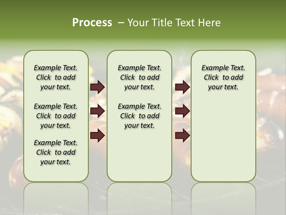 Burgers Skewers Black PowerPoint Template
