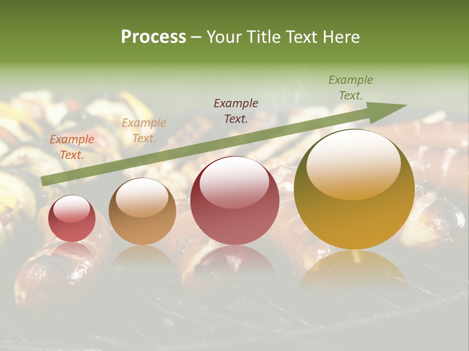 Burgers Skewers Black PowerPoint Template