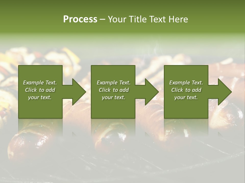 Burgers Skewers Black PowerPoint Template