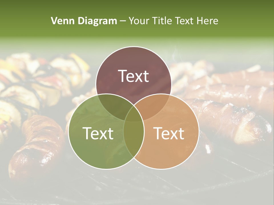 Burgers Skewers Black PowerPoint Template